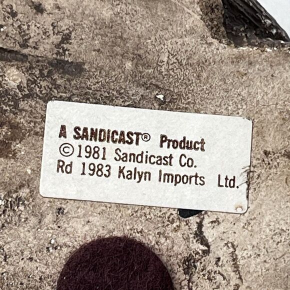 Vintage 1981 Sandicast By Sandra Brue Brown Harp Seal Pup Sculpture Figurine 7" - Picture 15 of 16